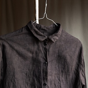 Men's Untrue Black Shirt TWILIGHT. Linen Mens Clothing Vintage Blouse ...