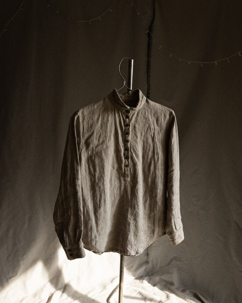 Men's Linen Shirt EDINBURGH. Linen Mens Clothing Vintage Etsy