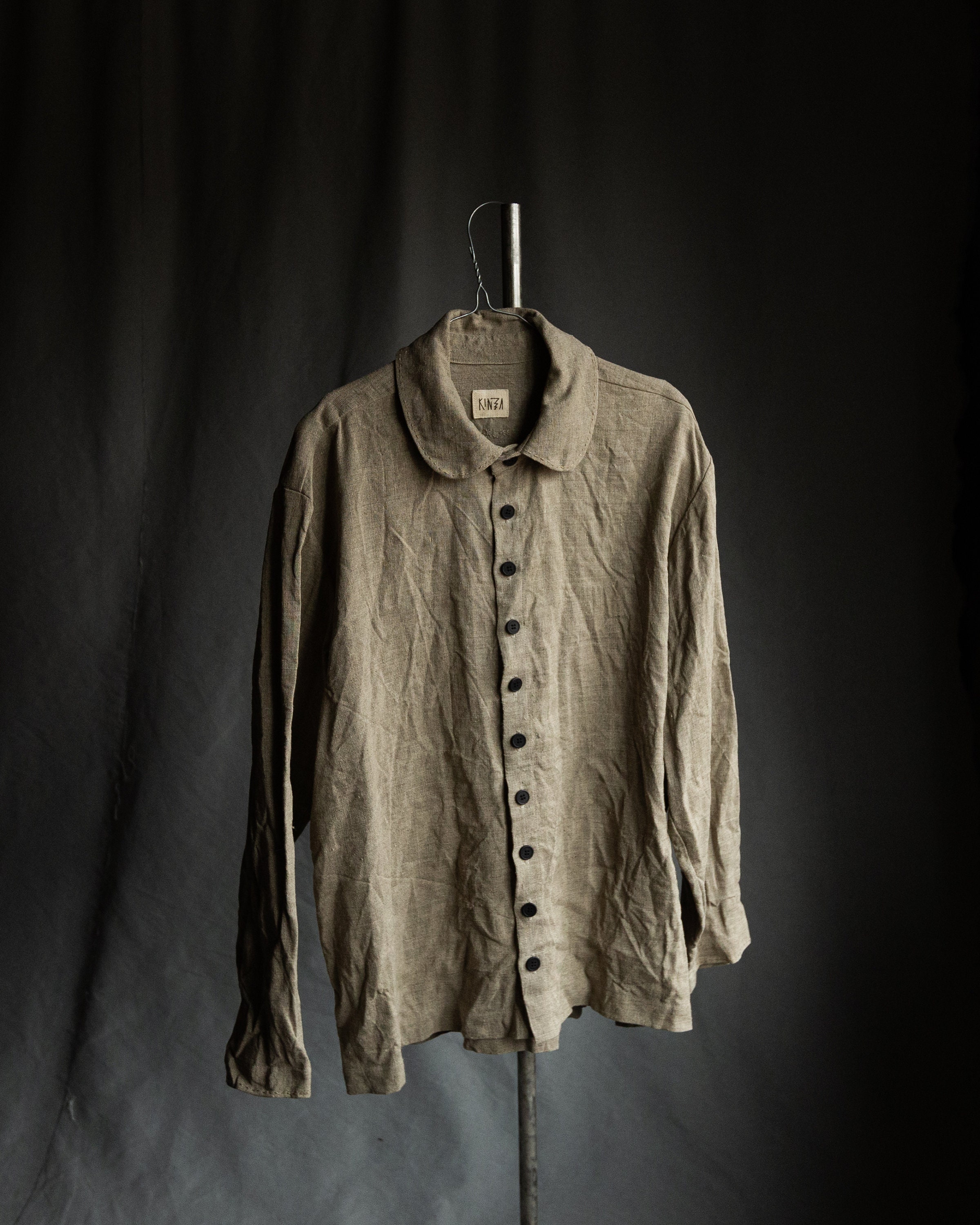 Men's Linen Shirt JOHN. Linen Mens Clothing Vintage Antique