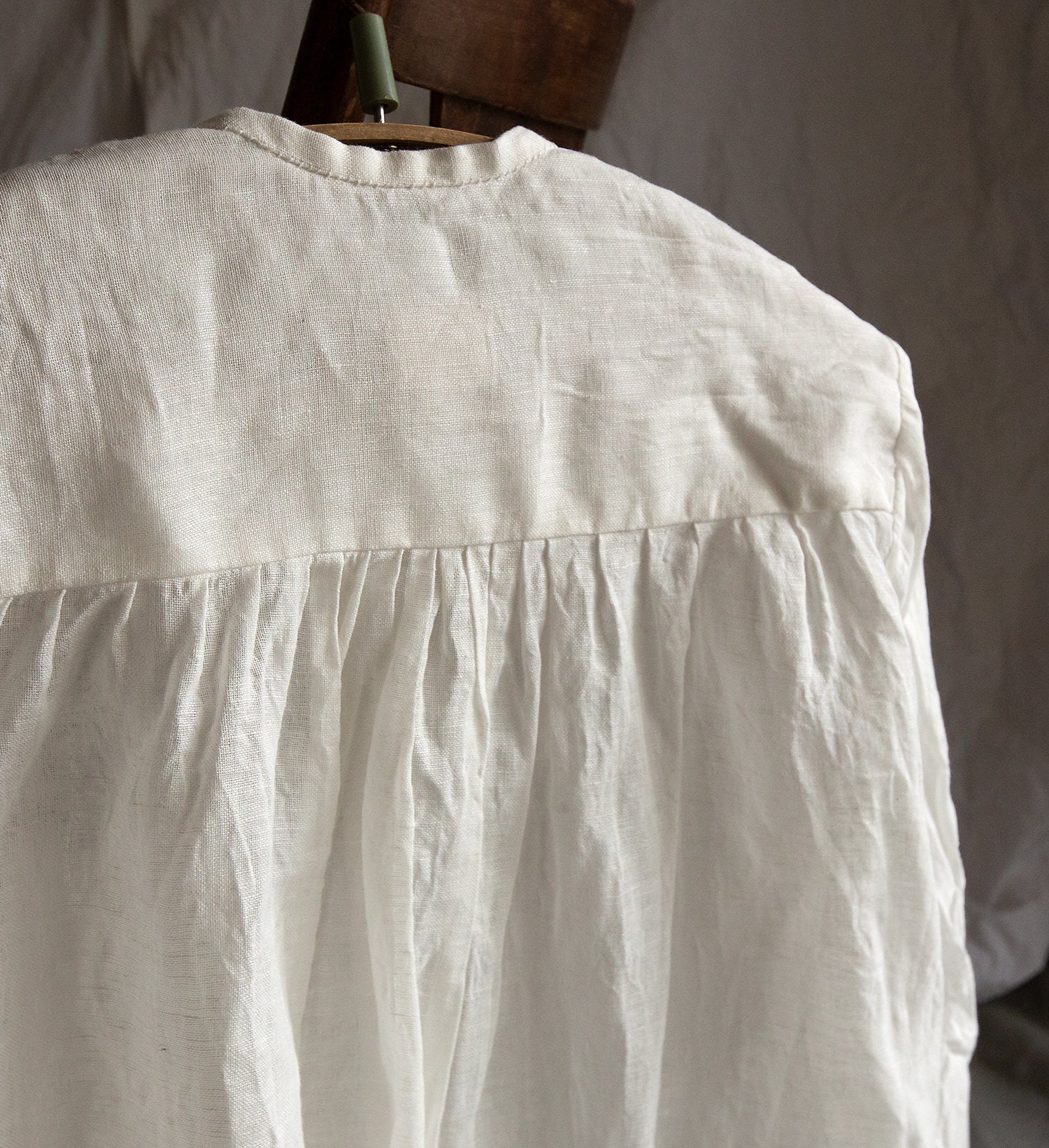 White Women Linen Gauze Shirt CLOUD. Linen Women Clothing | Etsy