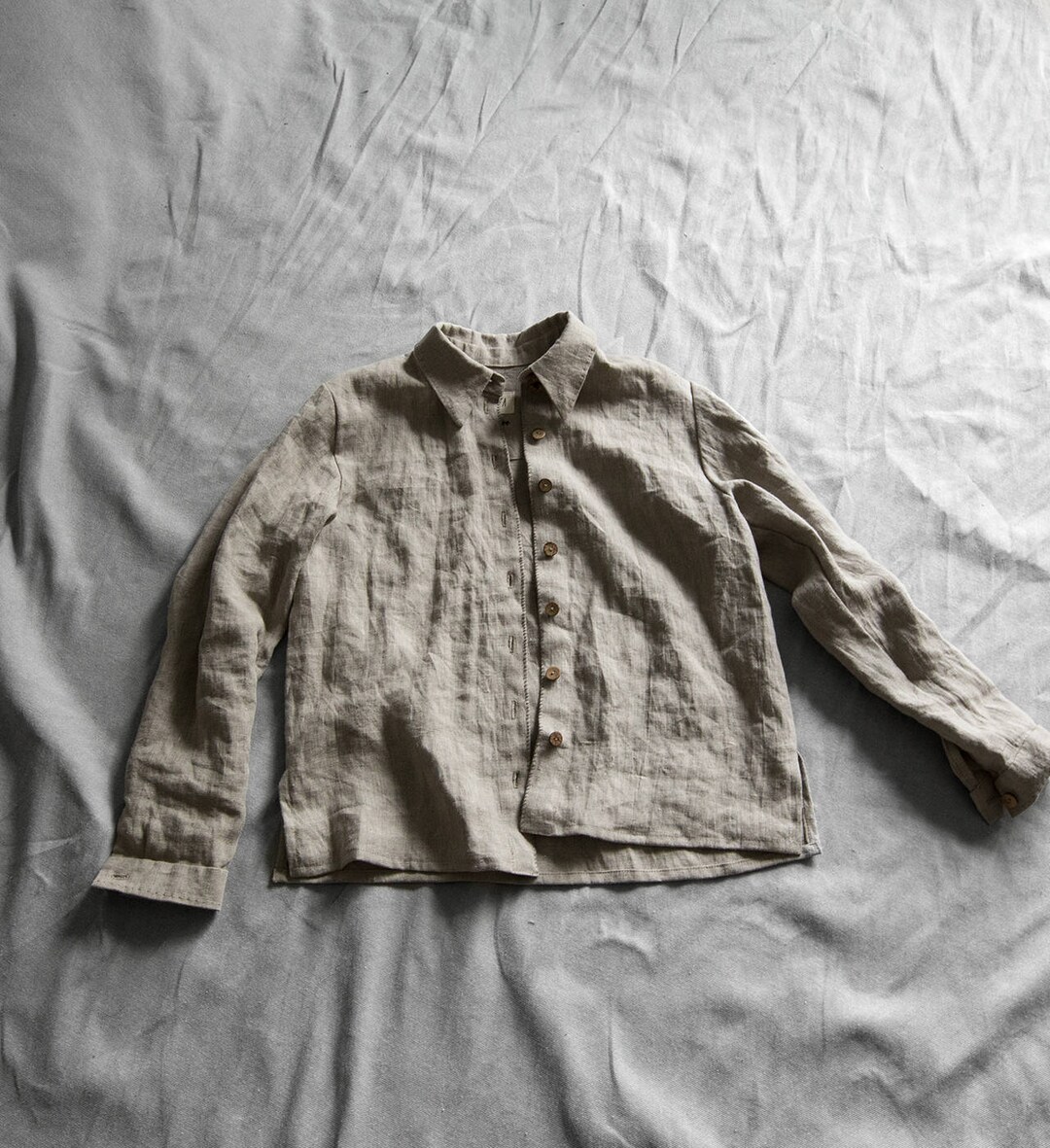 Women's Linen Shirt EARTH, Natural Grey Heavy Linen. Linen Women ...