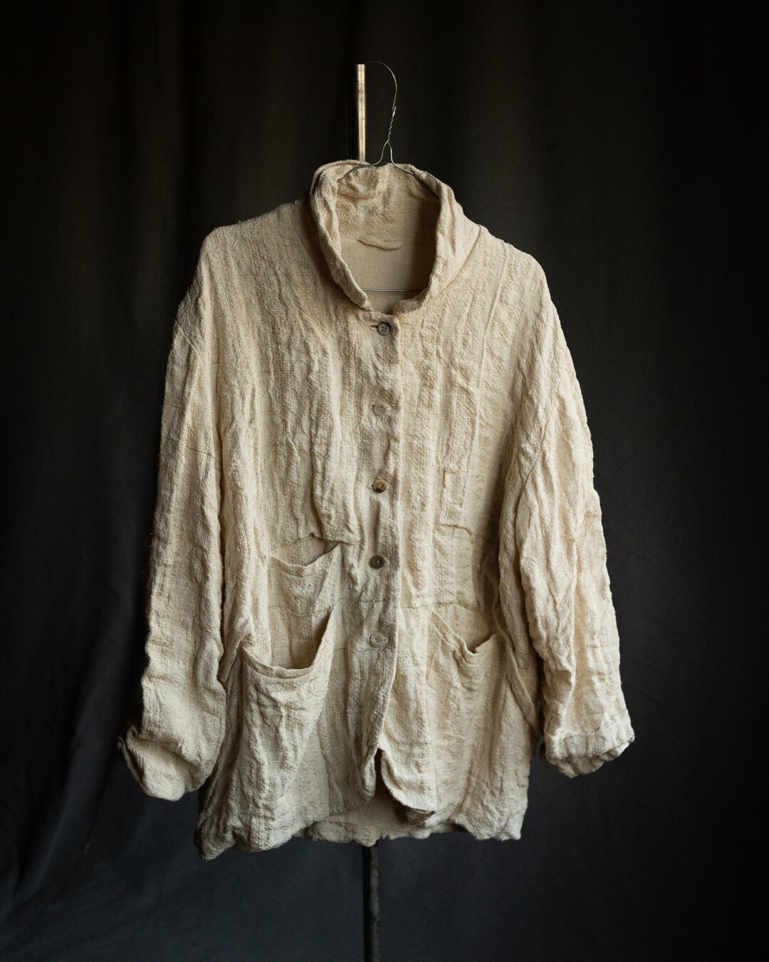 vintage terra cotta linen blazer (M) main image 0