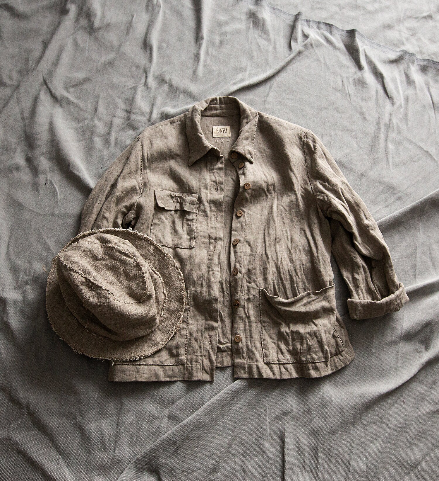 linen workwear jacket