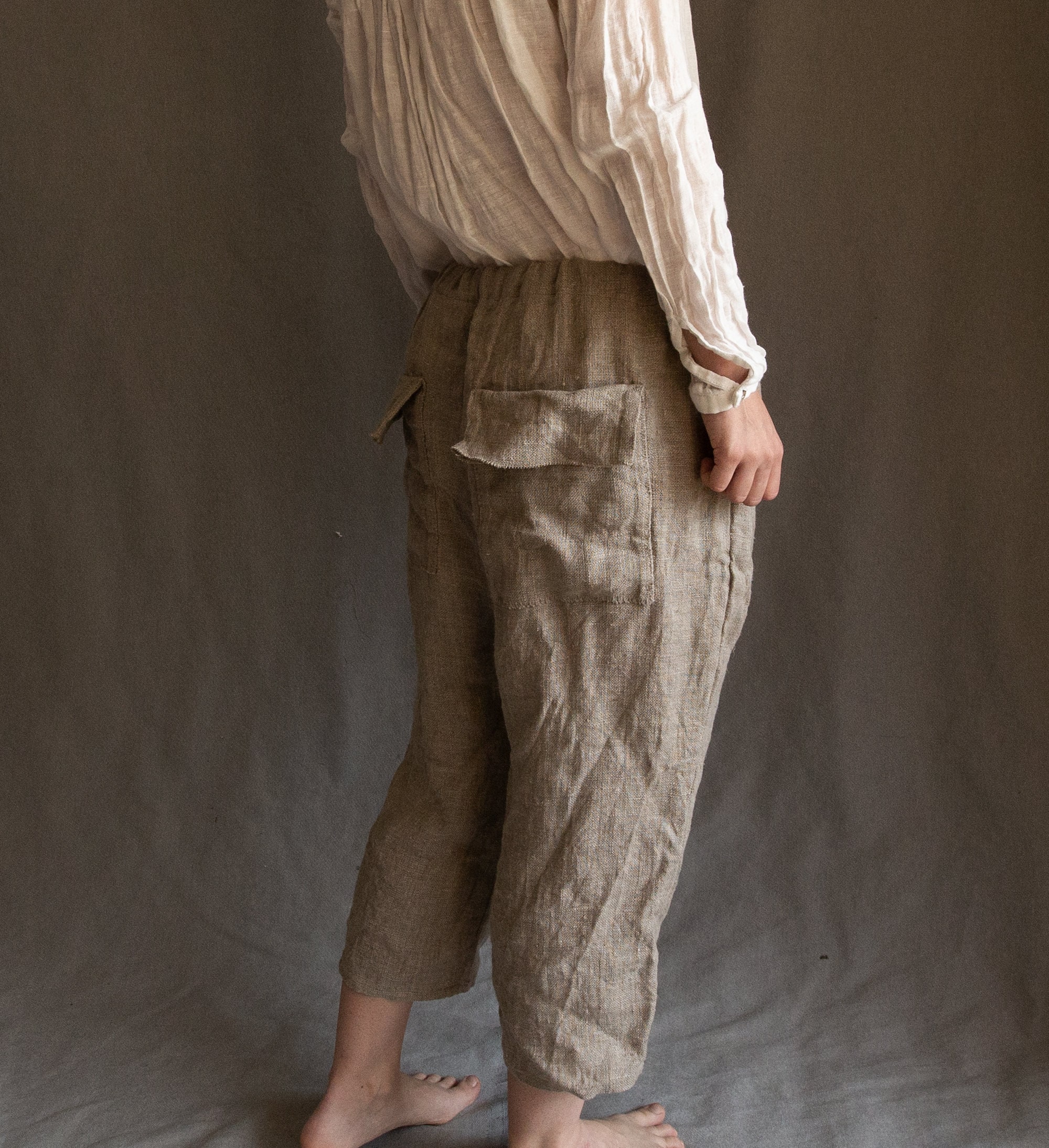 Linen Women's Sackcloth Pants MILL. Natural Grey Linen Linen Women's Sackcloth Pants MILL. Natural Grey Linen