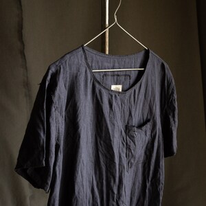 Mens Linen T-shirt INK. Men's Linen Clothing Grey Blue - Etsy