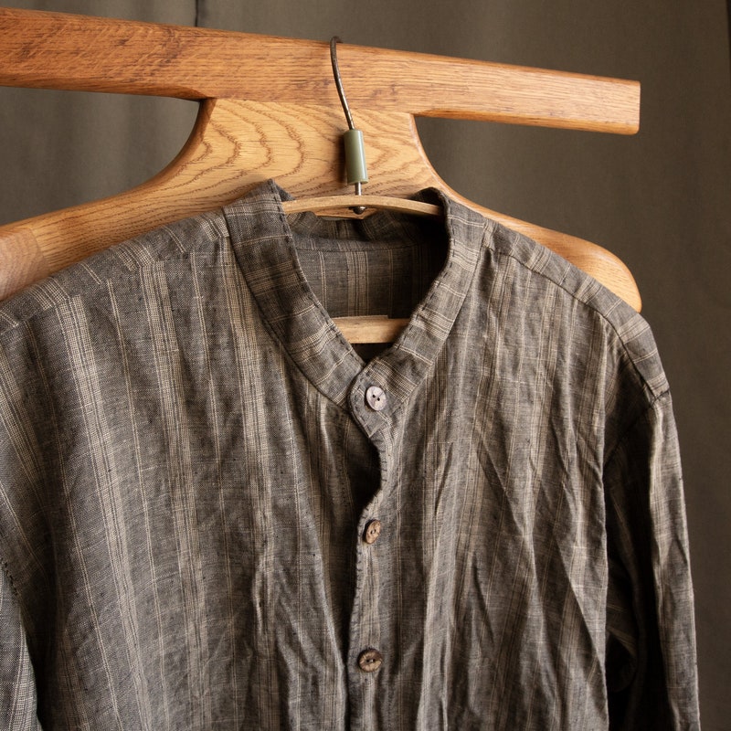 Retro Linen men's pastel candy striped shirt 2x /XL ... ^^^ main image 1