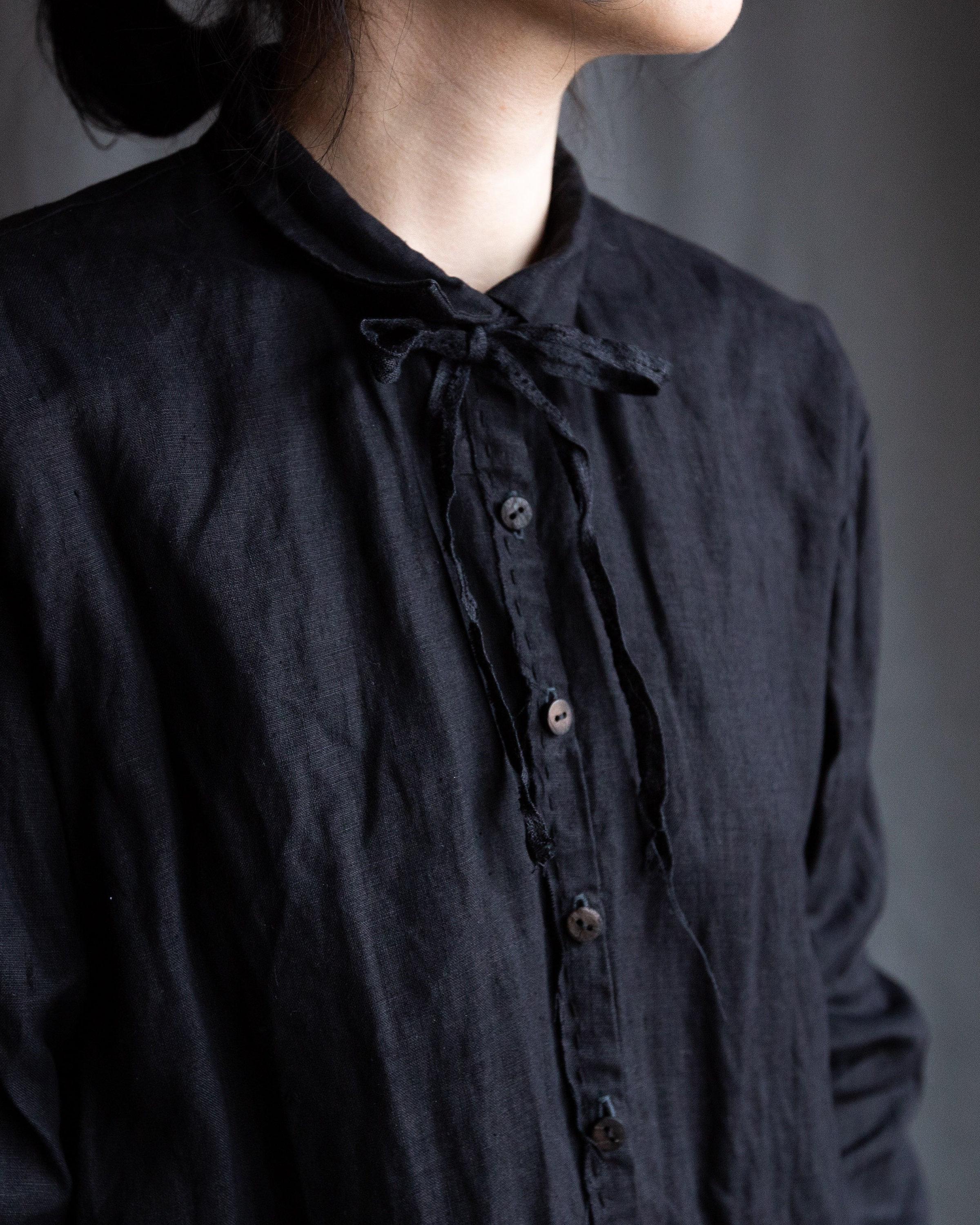 Women's shirt FADE, black lightweight hemp