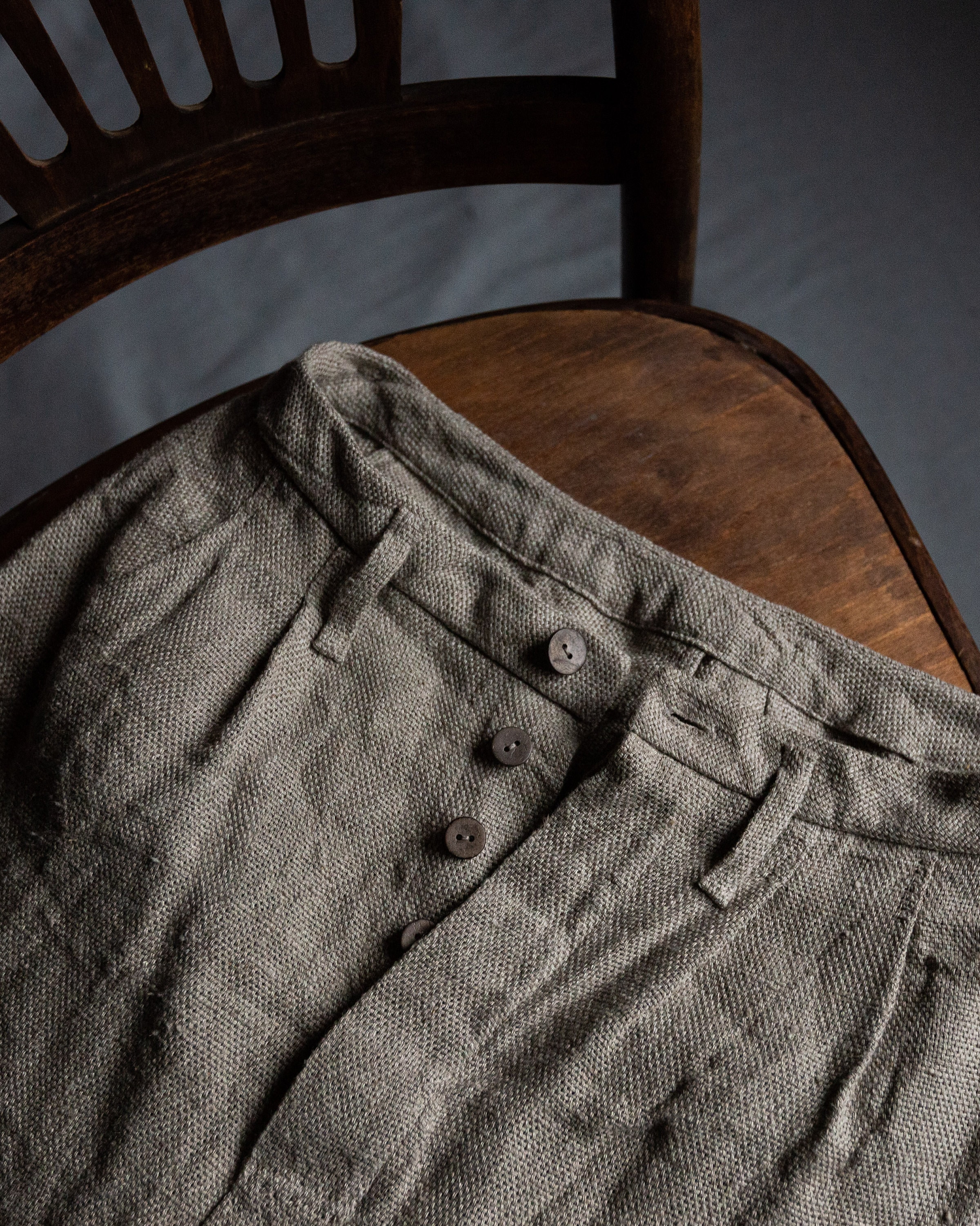 Linen Sackcloth Pants HEMINGWAY. Buttoned Trousers Natural - Etsy