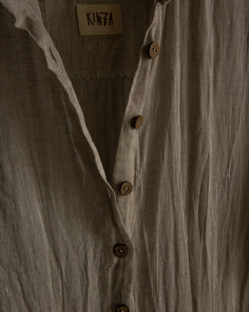 Linen Gauze Dress NOSTALGIA. Linen Womens Clothing Vintage - Etsy