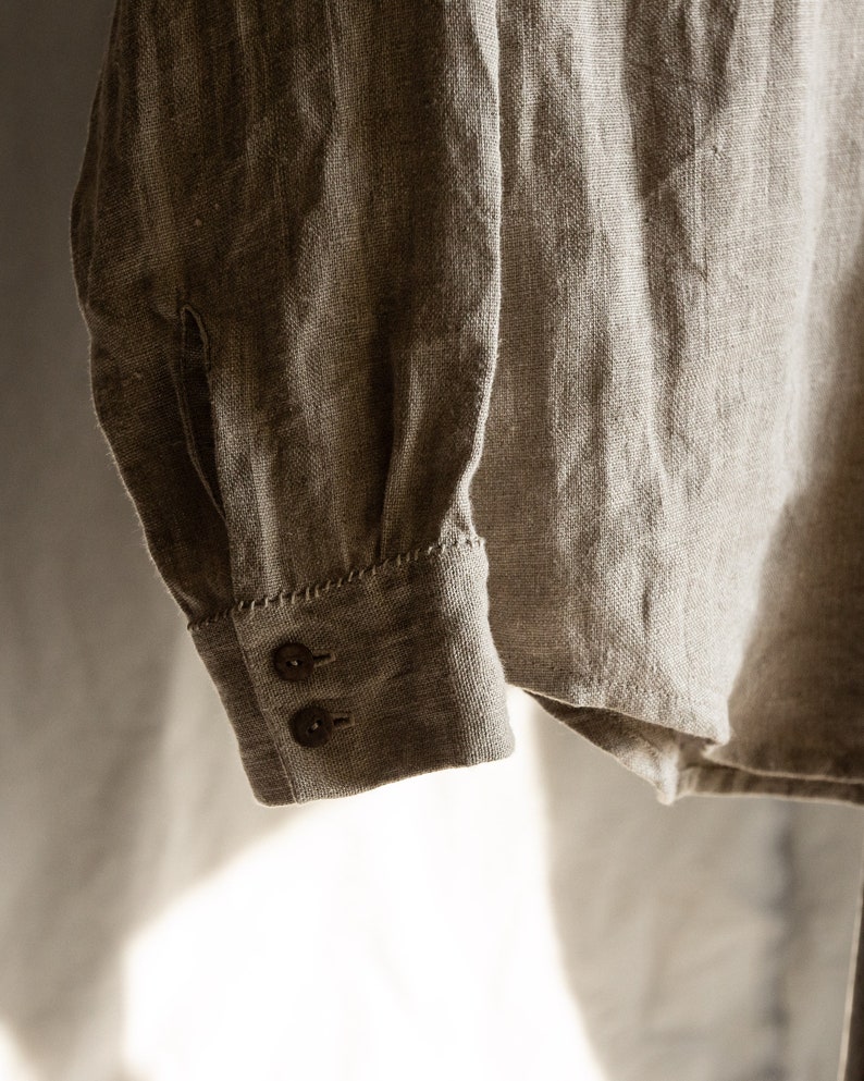 Men's Linen Shirt EDINBURGH. Linen Mens Clothing Vintage Etsy