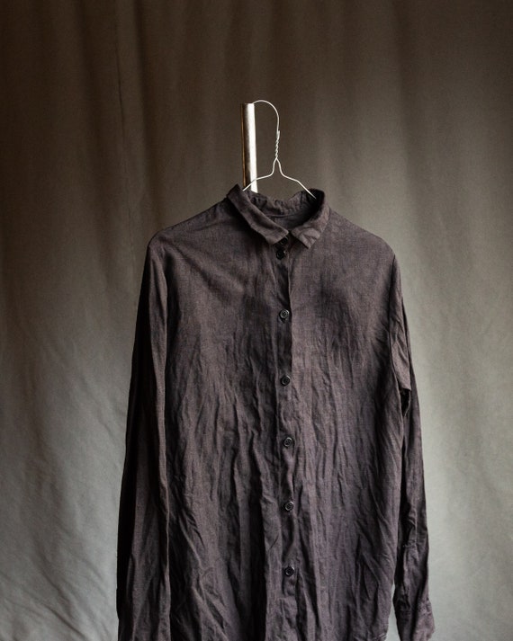 Men's Untrue Black Shirt TWILIGHT. Linen Mens Clothing - Etsy