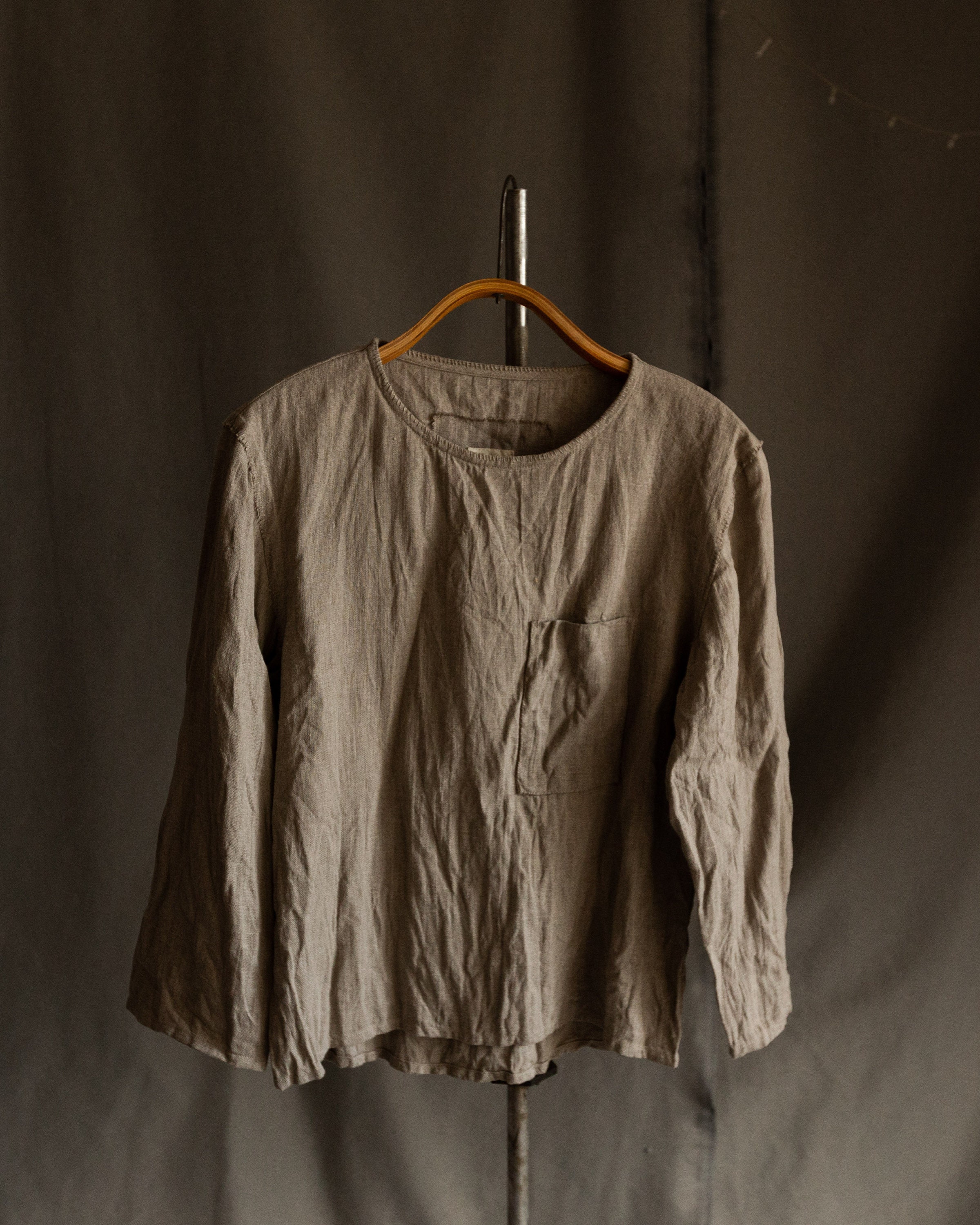 Womens linen shirt KYOTO. Natural grey linen blouse linen | Etsy