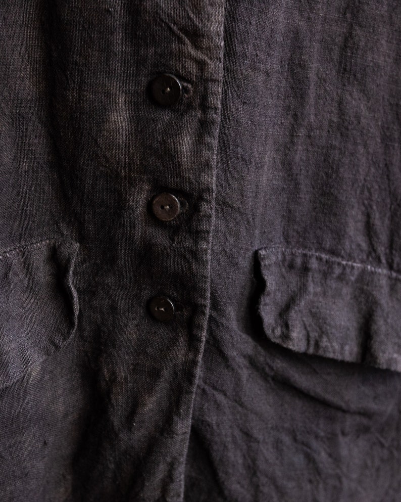 Men's Dark Bluish Grey Coat ENGLAND. Long Linen Blazer - Etsy