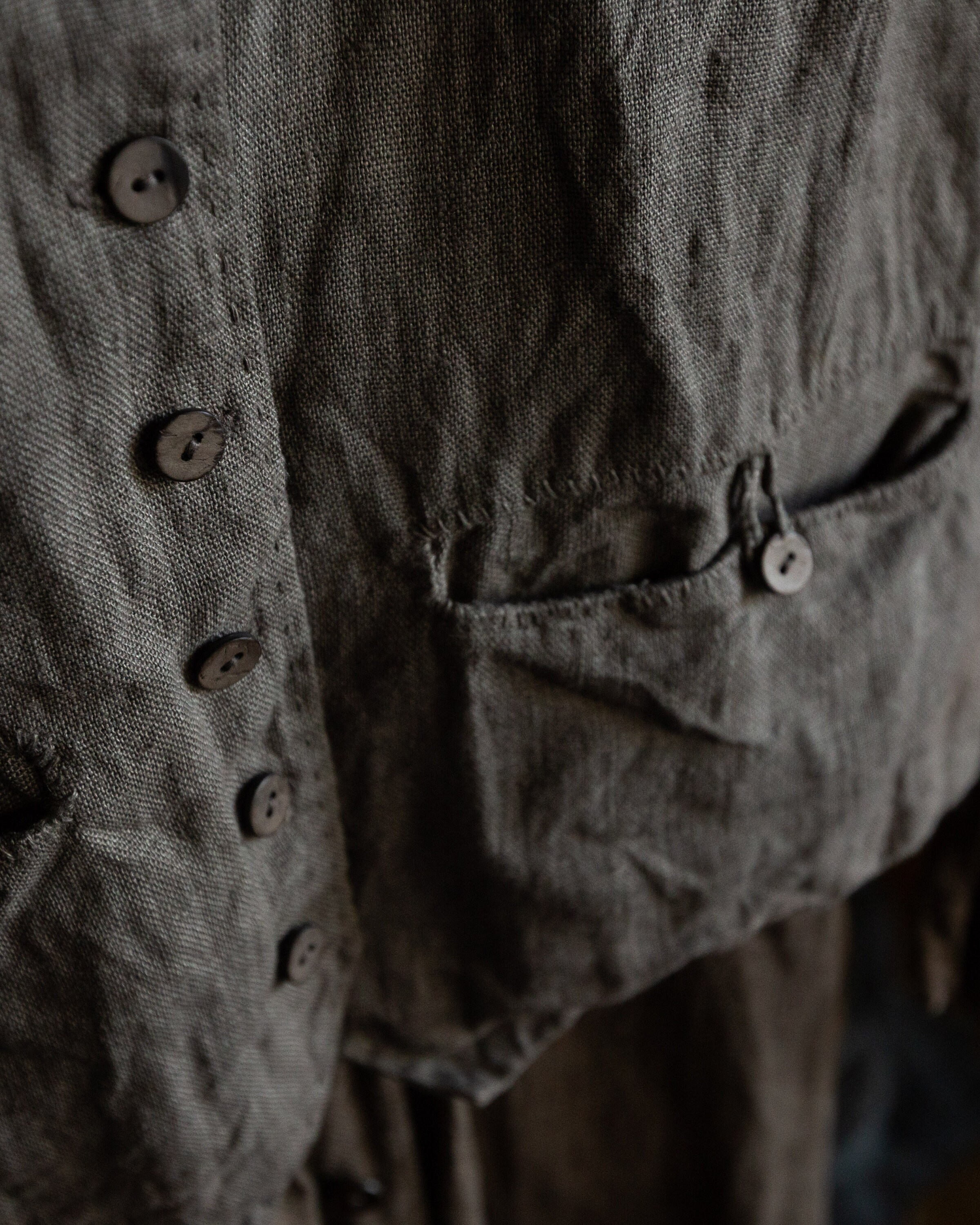 Womens Hand Dyed Linen Waistcoat MILL. Grey Linen Vest Vintage Etsy UK