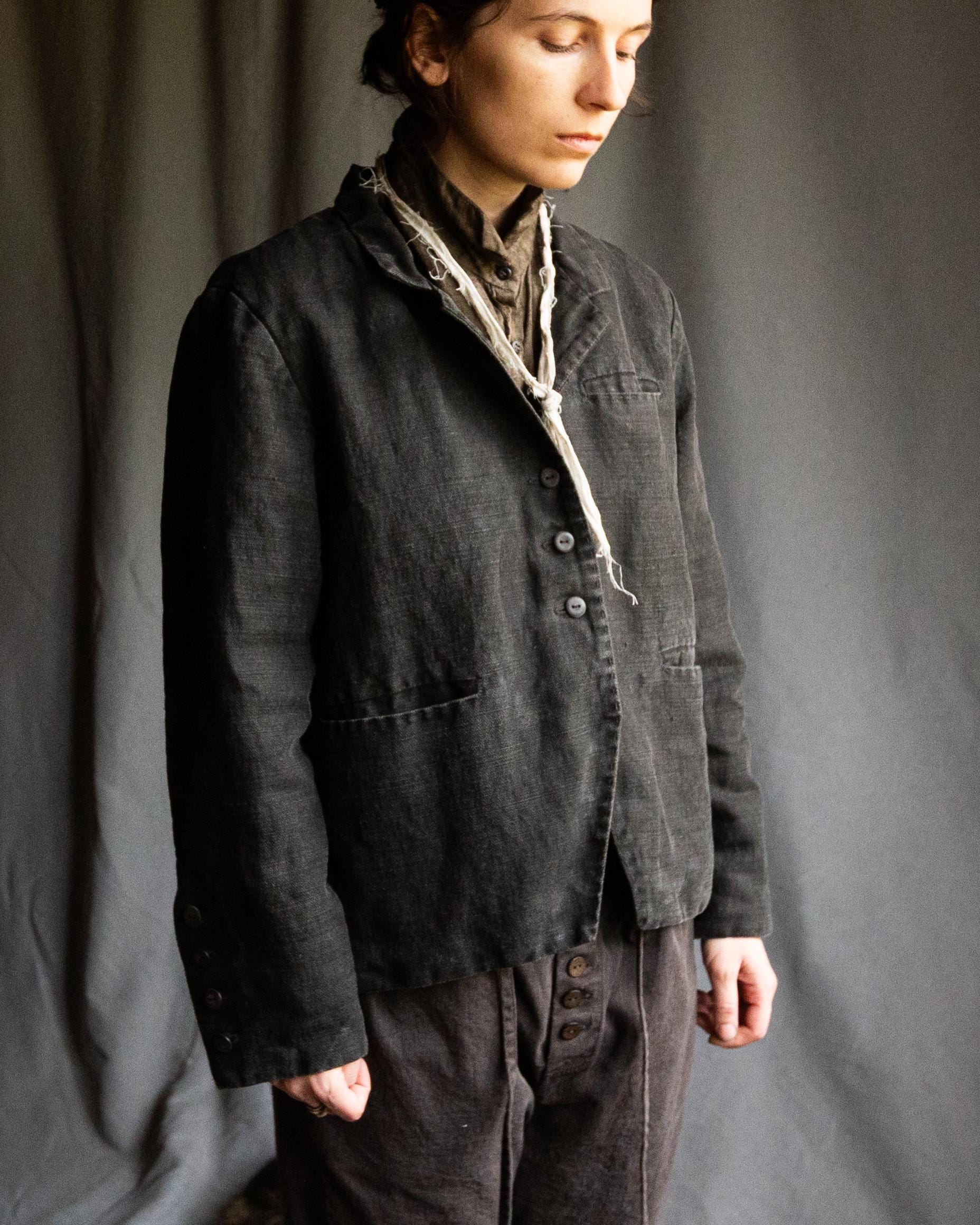 argue⭐︎ ANTIQUE DUSTY DYE LINEN JACKET argue ANTIQUE DUSTY DYE LINEN JACKET linen