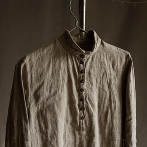 Natural Grey Linen Shirt EDINBURGH. Linen Women Clothing - Etsy