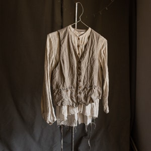 Men's Linen Waistcoat MILL. Linen Vest Vintage Waistcoat | Etsy