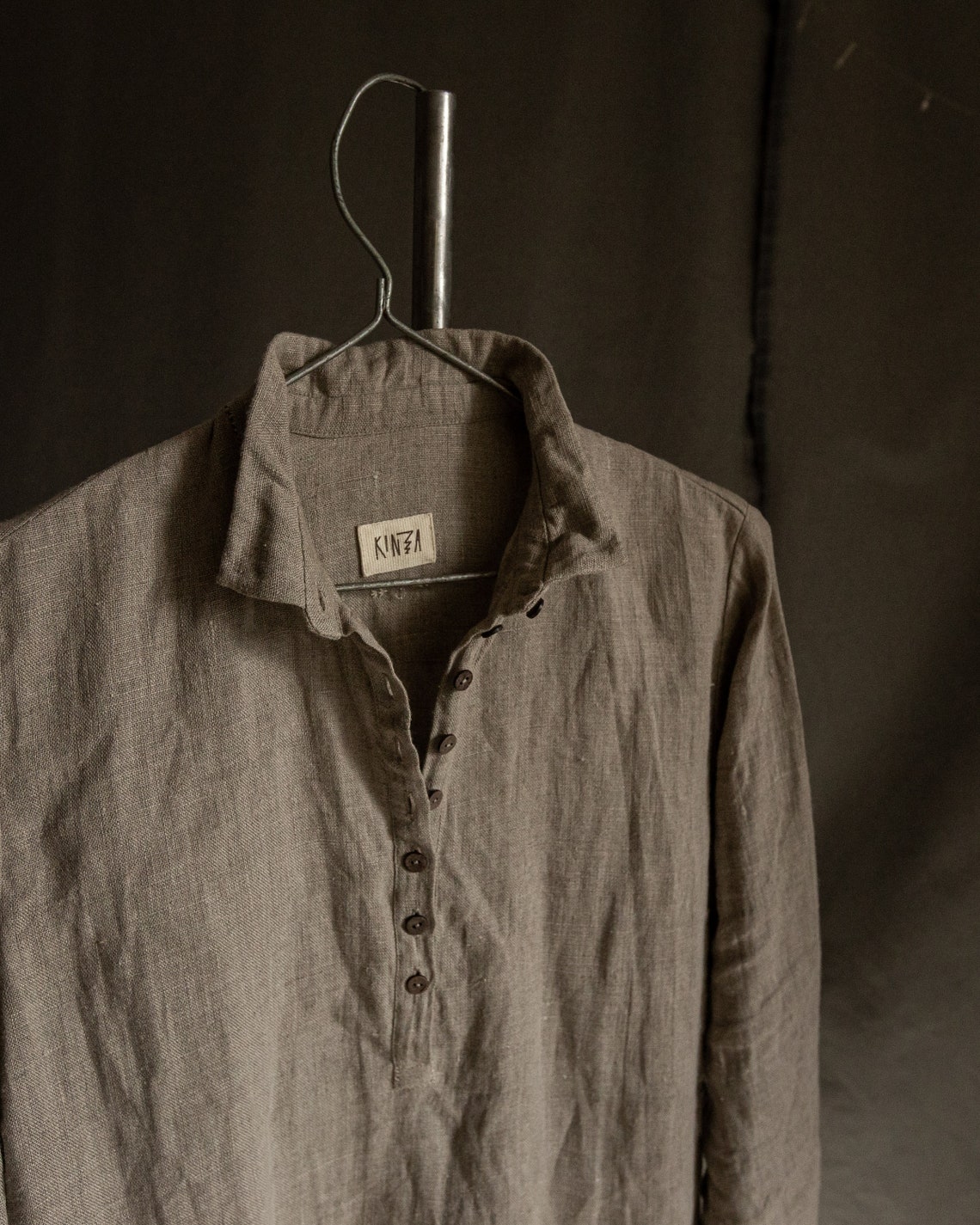 Men's linen shirt EDINBURGH. Linen mens clothing vintage | Etsy