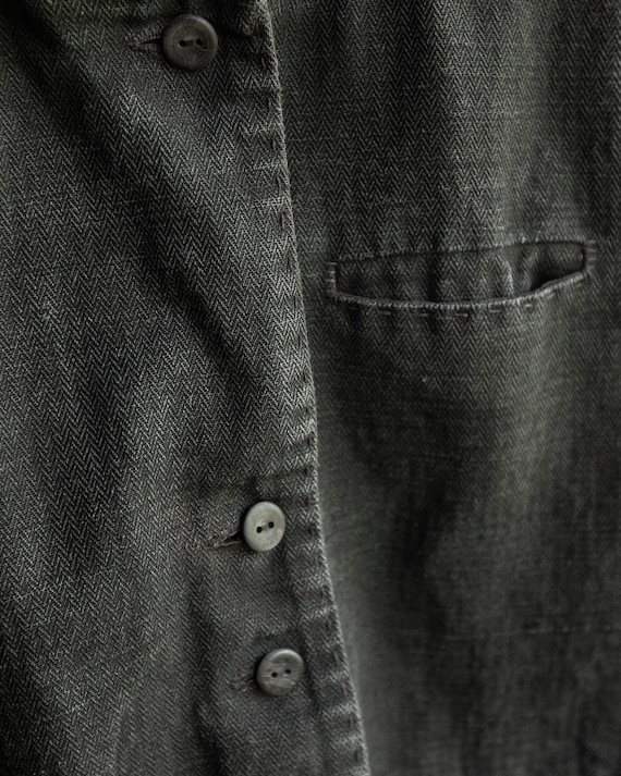 Black Grey Faded Out Linen Blazer POE. Linen Jacket Wabi