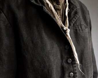 argue⭐︎ ANTIQUE DUSTY DYE LINEN JACKET argue ANTIQUE DUSTY DYE LINEN JACKET linen
