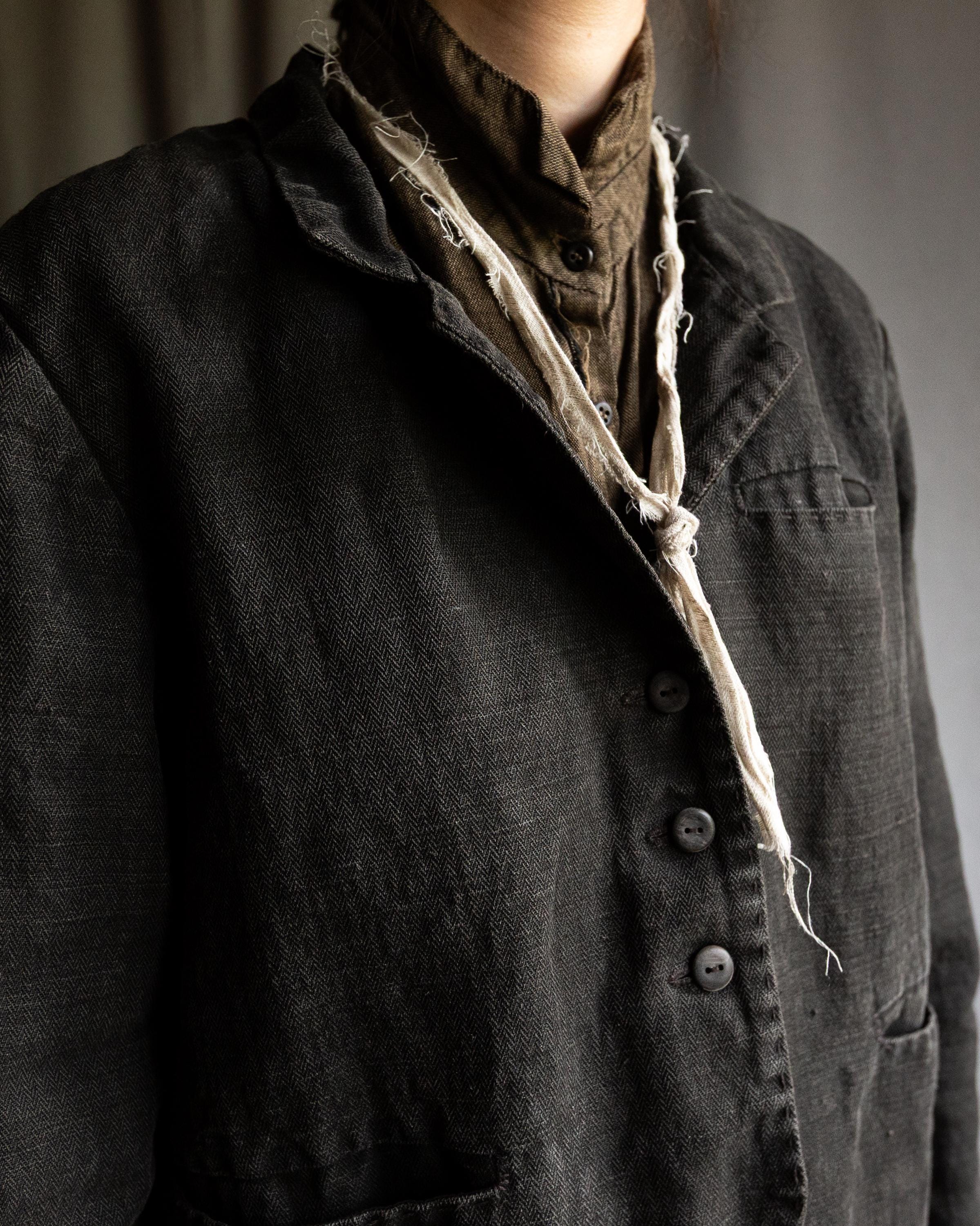 ジャケット・アウター argue ANTIQUE DUSTY DYE LINEN JAKET argue⭐︎ ANTIQUE DUSTY DYE LINEN JACKET argue⭐︎ ANTIQUE