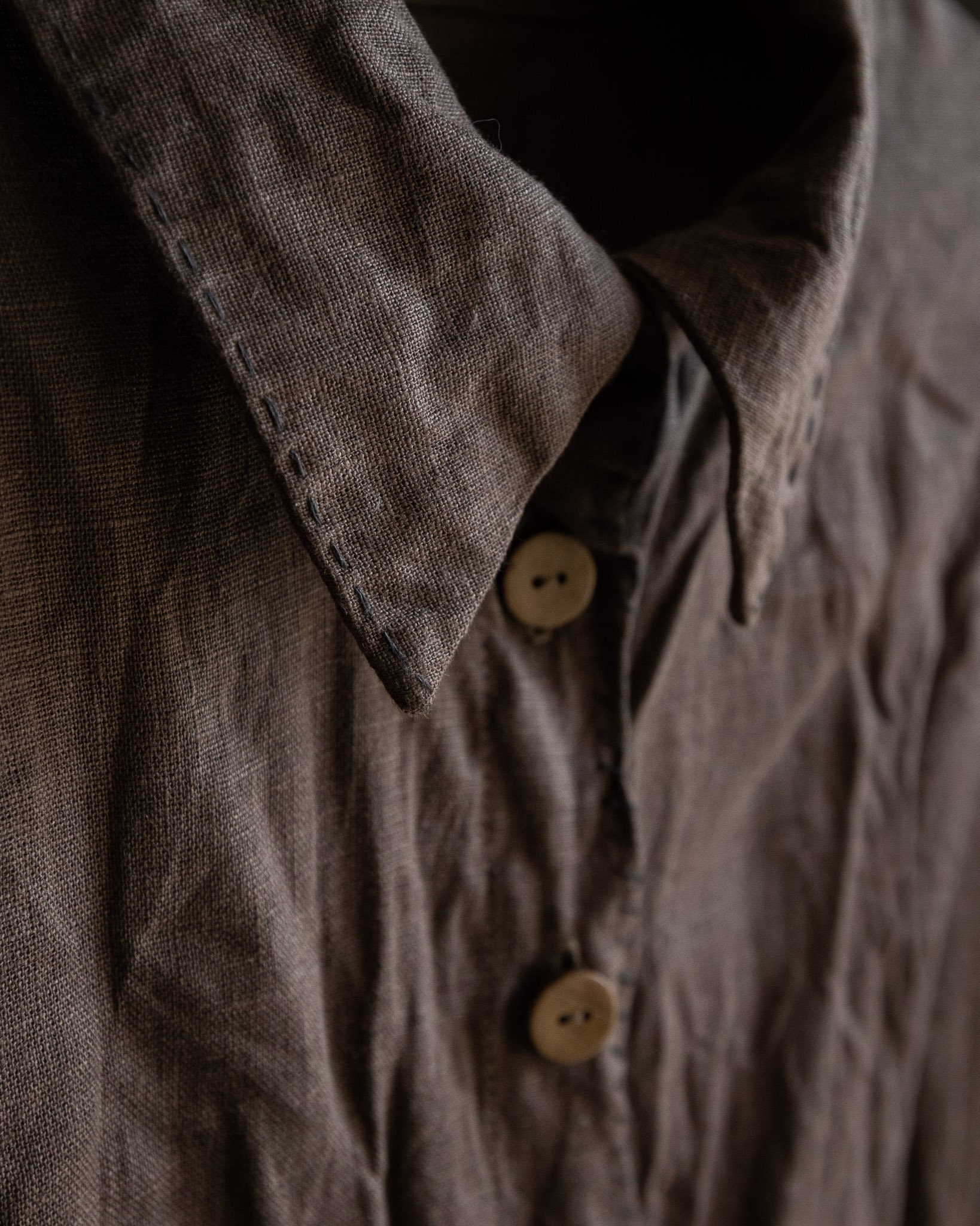 Women's Linen Shirt EARTH Dusty Brown. Linen Women - Etsy Canada