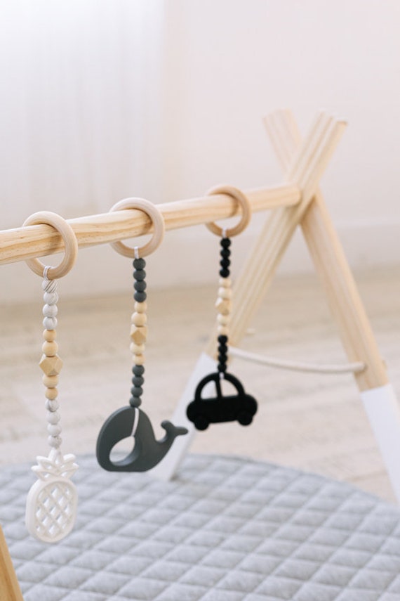 wooden baby gym toys