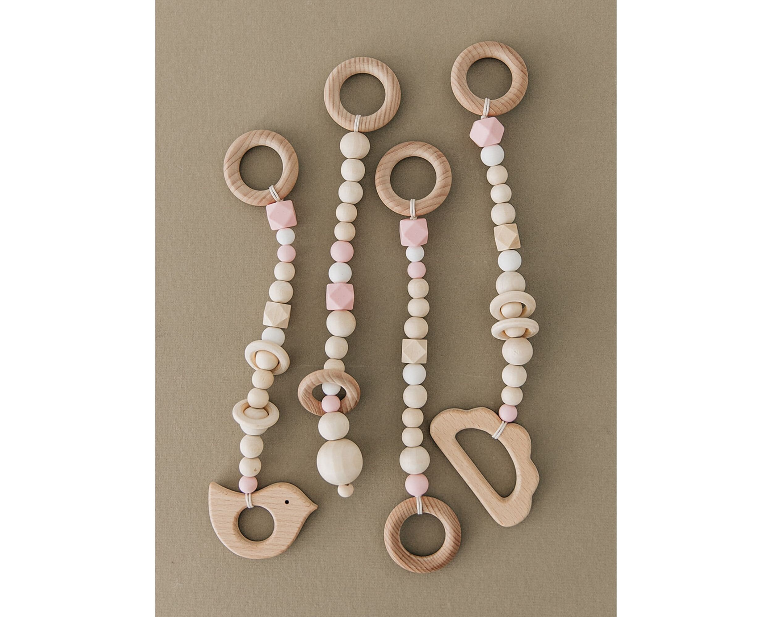 Pink and Natural Wood Baby Gym Toys Baby Play Gym Toys Etsy