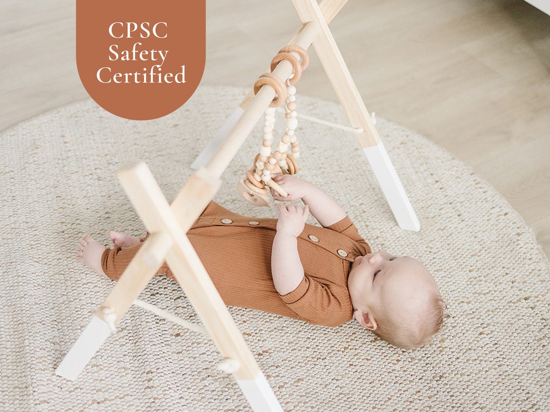 Wooden Activity Gym Baby Wooden Gym Wooden Baby Gym Toys Etsy