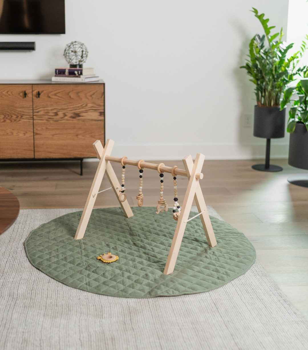 Wood Baby Play Gym Non Toxic Montessori Baby Toys Baby Shower Gift