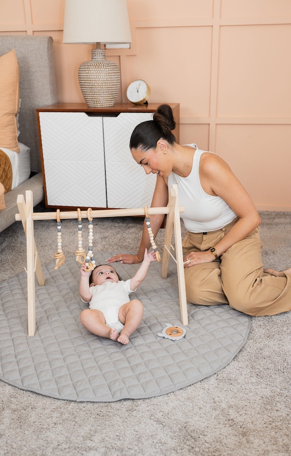 Wooden Montessori Baby Gym, Mobile Holder, Wooden Baby Play Gym, Play Gym  for Baby 
