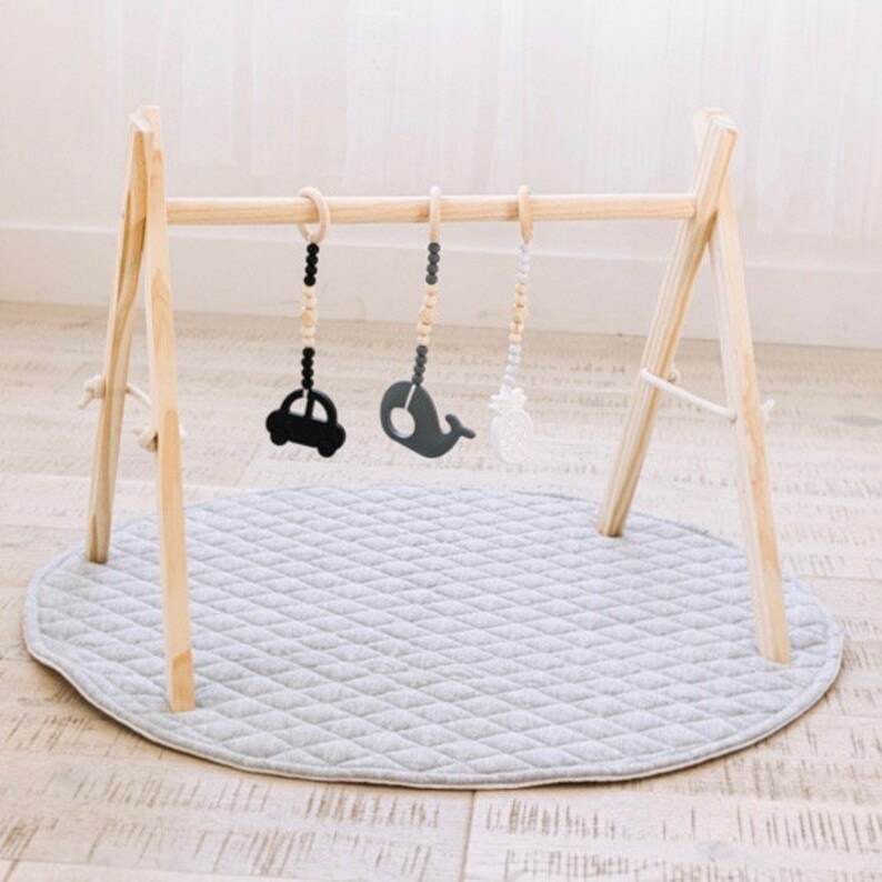 wooden baby play gym