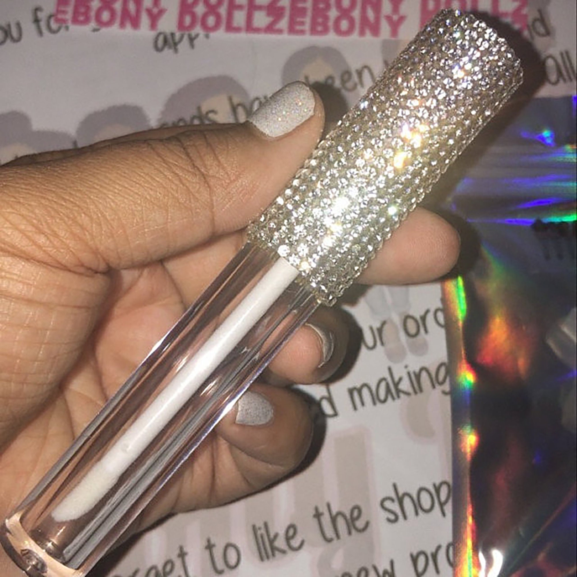 Lip Gloss Wand Sample 10ml Gold Rhinestone Lip Gloss Wands Etsy