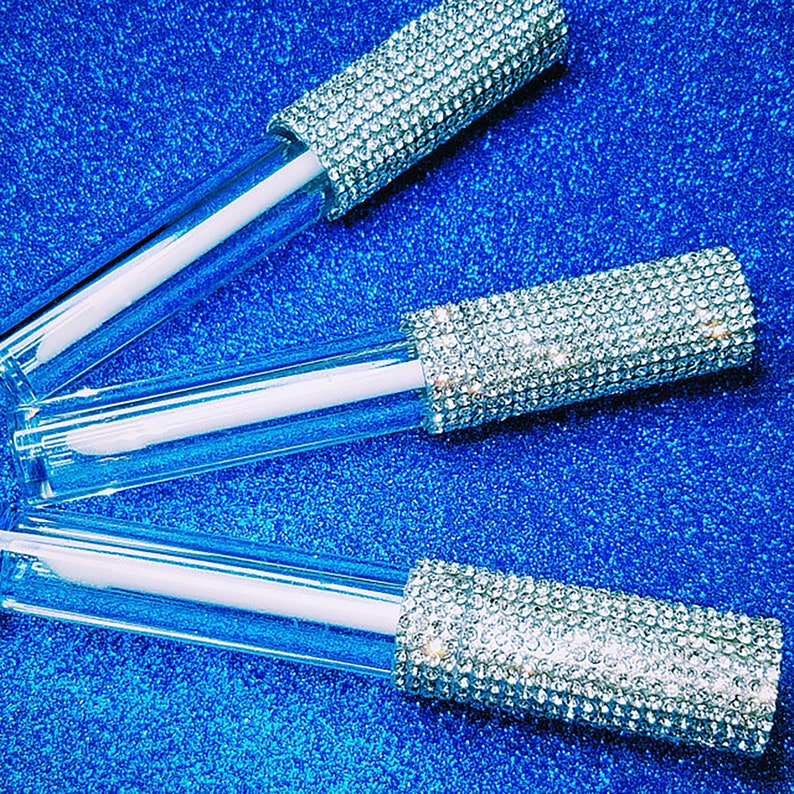 Small Wholesale Lip Gloss Wands & Stoppers Rhinestone Lip Etsy