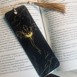 4th Wing Back "Tattoo" Laminated Bookmark Metallic Foil Dragon