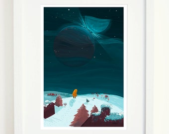 That Noise From the Outer Space | Unframed digital art print in various sizes, one of most sold items