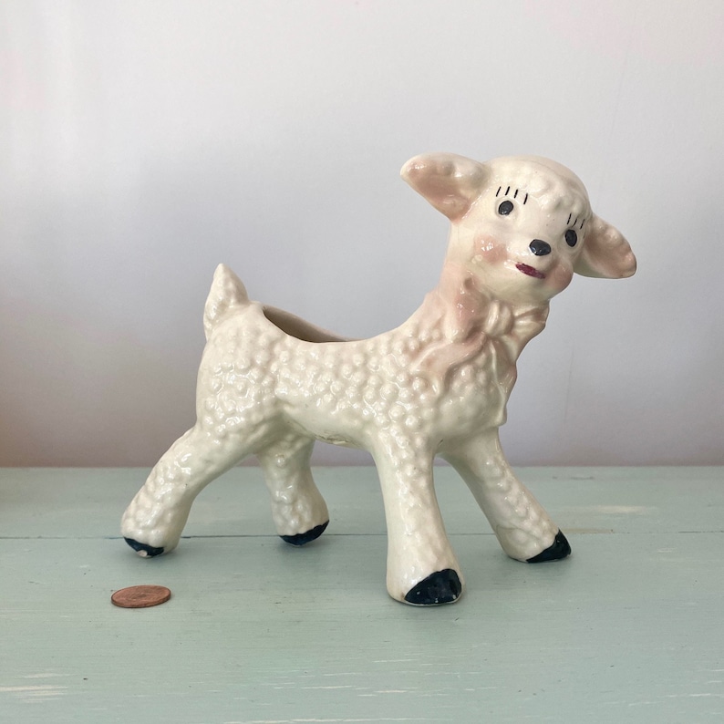 Vintage Anthropomorphic Lamb Planter image 0