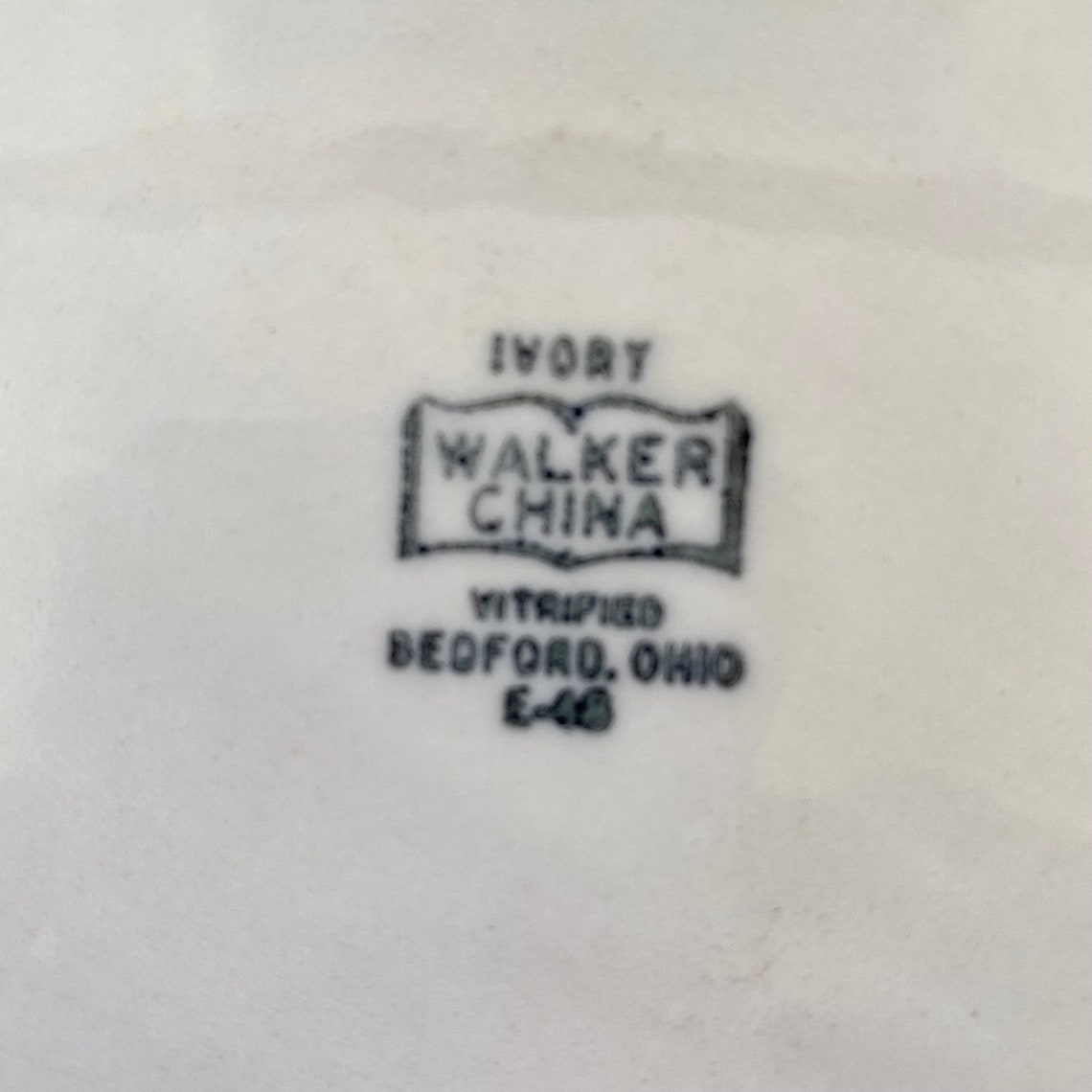 Vintage Walker China Vitrified 14 Oval Platter Deep Pink Etsy