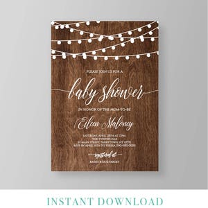 Baby Shower Invitation Template Printable Baby Shower Invite - Etsy