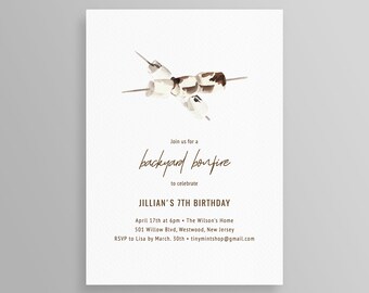 smores invitation etsy