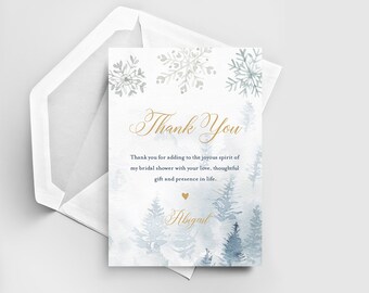 Embossed Snowflake Note Cards Set of 8 Winter Thank You Notes and Invitations