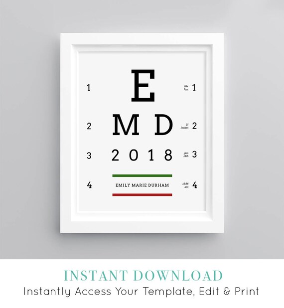 Eye Exam Chart Poster