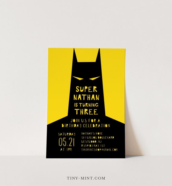 Superhero Birthday Party Invitation, Instant Download, Printable Boy Superhero Invite Template, Modern, 100% Editable, Templett  #052BBD