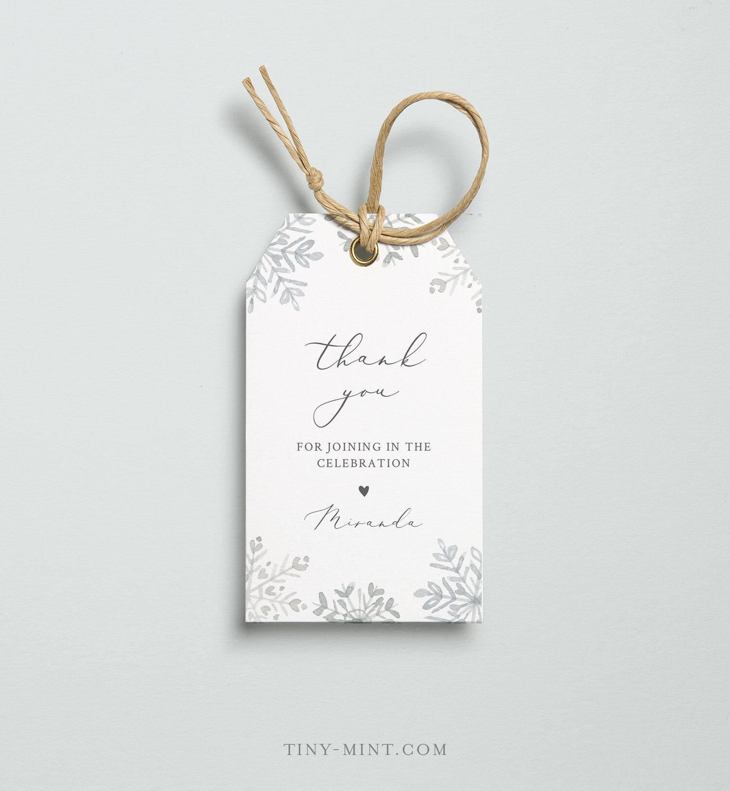 Modern Thank You Favor Tag Template  Minimalist Baby Shower Tags – Wild  Bloom Design Studio