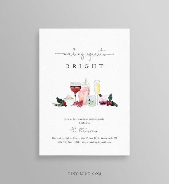 Modello per invito per cocktail party natalizio invito per ...