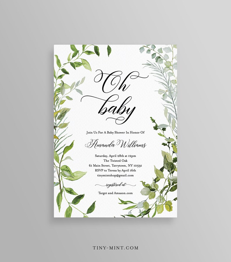 Baby Shower Invite Template Printable Oh Baby Invitation Diy Etsy Baby Shower Invite Template Printable Oh Baby Invitation Diy Etsy