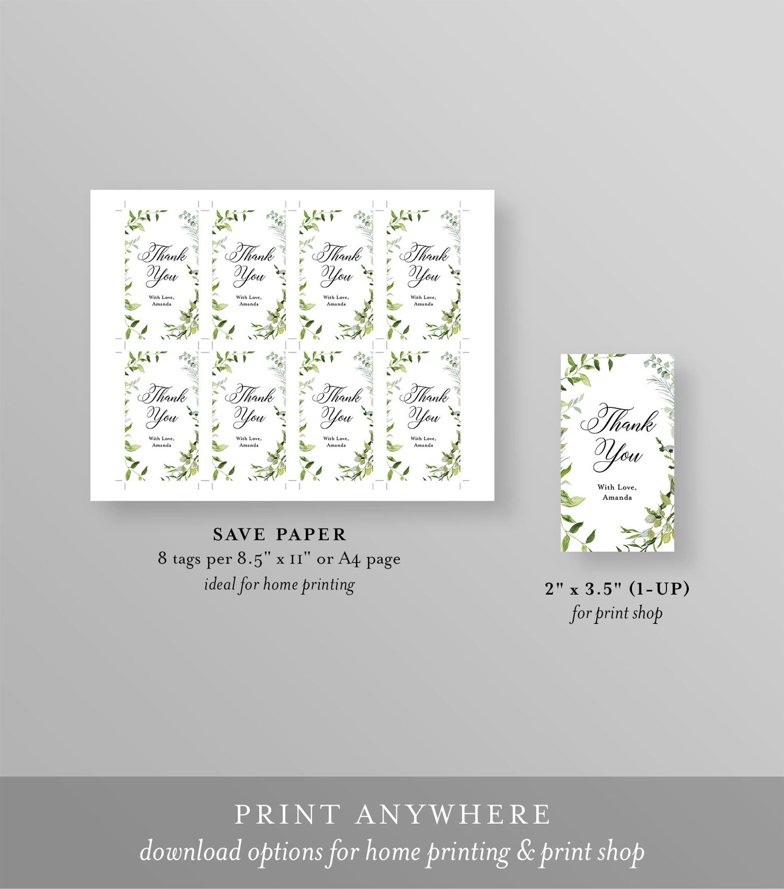 Favor Tag Template Printable Baby Shower Gift Tag Thank You | Etsy