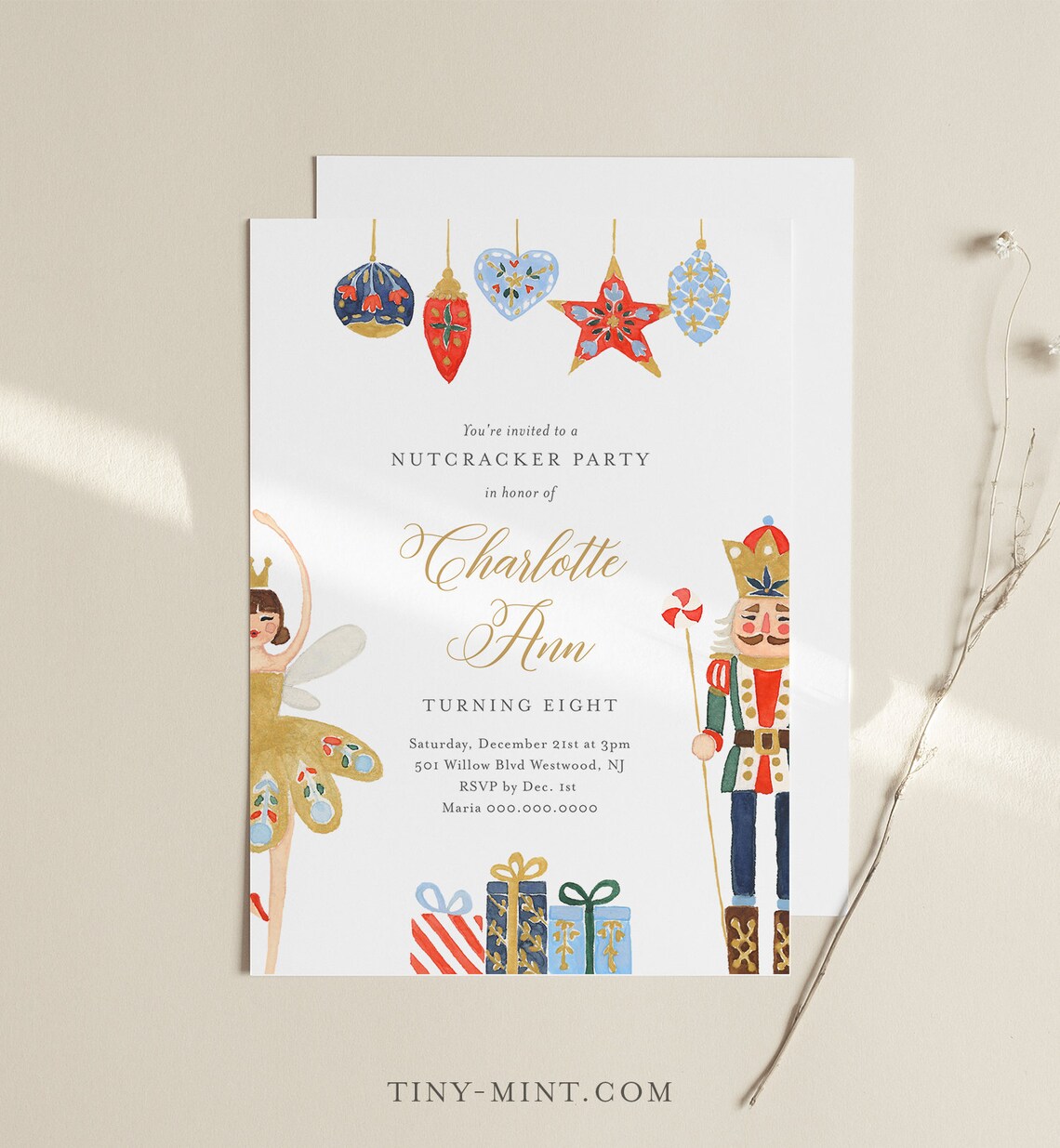 Nutcracker Birthday Party Invitation Template Nutcracker | Etsy