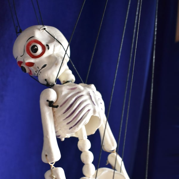 Vintage Pelham Skeleton String Puppet Marionette Original Box, Free Shipping