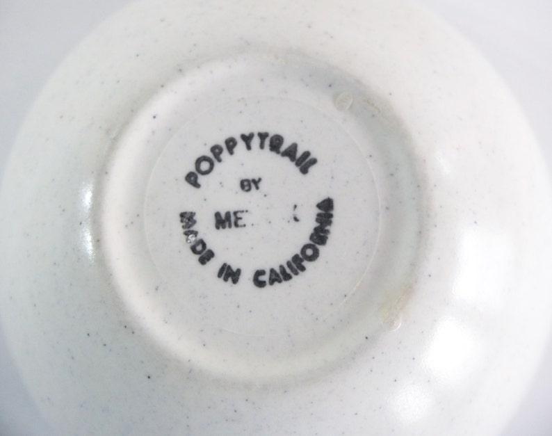Metlox Poppytrail California Contempora Cups and Saucers Mid-Century Modern Set of 3